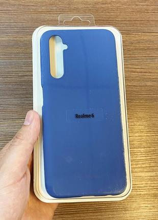 Чехол-накладка на телефон realme 6 синего цвета