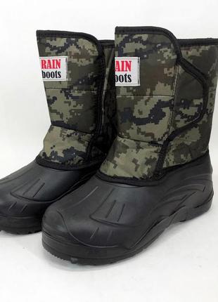 Зручне робоче взуття для чоловіків розмір 41 (25см) | утеплені чоботи wd-489 гумові весняні