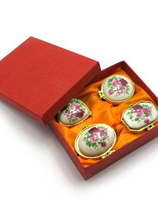 Шкатулки керамічні (н-р 4 шт) (13,5х11х4 см)