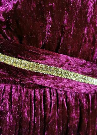 Оксамитове плаття в східному стилі етно розкльошені рукава довге з вуаллю