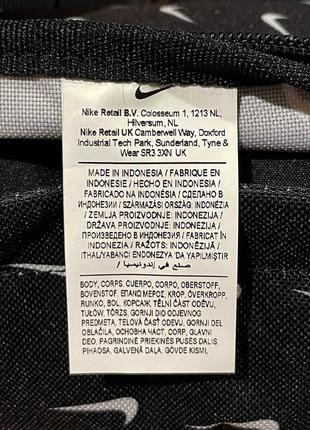 Nike heritage waistpack dm2161-010 поясна сумка на пояс плече бананка монограм оригінал чорна10 фото