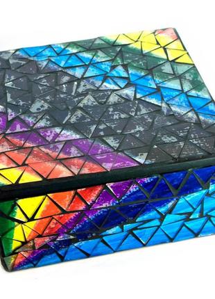 Шкатулка для украшений мозаичная (17х17х8 см)