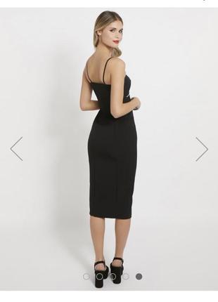 Класична чорна елегантна сукня, сукня футляр, сукня міді, коктейльне плаття4 фото