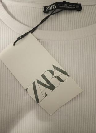 Белый топ в рубчик zara8 фото