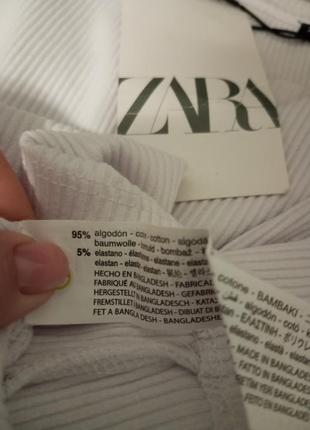 Белый топ в рубчик zara9 фото