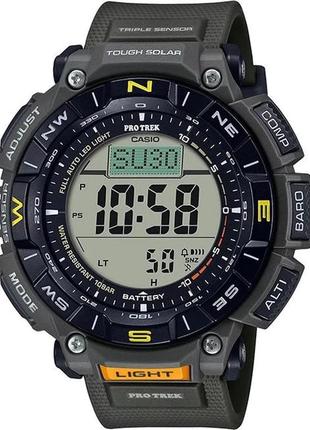 Чоловічий годинник casio pro trek prg-340-3er, зелений колір