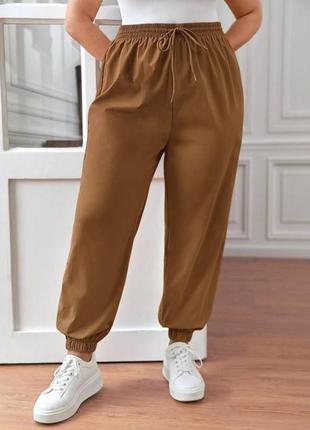 Женские весенние штаны свободные из двухнитки размеры 48-624 фото