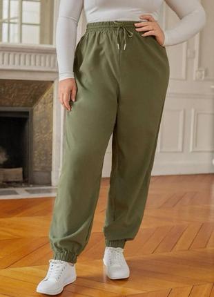 Женские весенние штаны свободные из двухнитки размеры 48-625 фото
