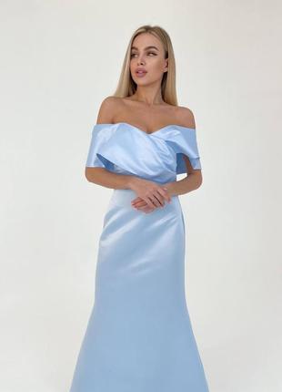 Сукня міді блакитного кольору