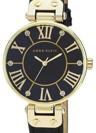 Жіночий годинник anne klein ak/1396bmbk, золотий із чорним2 фото