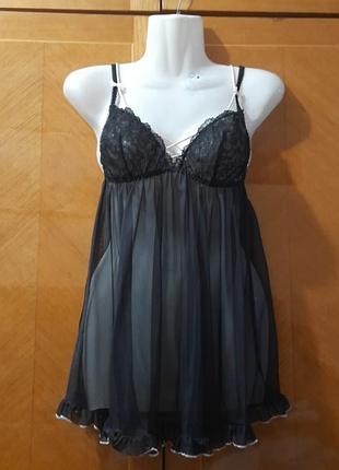 Брендовий красивий напівпрозорий пеньюар р .s від victoria's secret