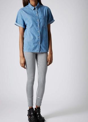 Клетчатые джинсы джони topshop moto joni gingham jeans w30 l324 фото