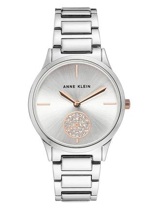 Женские наручные часы anne klein (анна кляйн) серебристые + подарочный браслет в комплекте