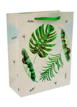 Пакет подарунковий картонний листя no3 bm