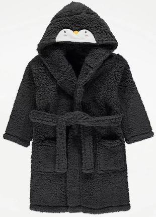 Плюшевый халат с капюшоном для ребенка