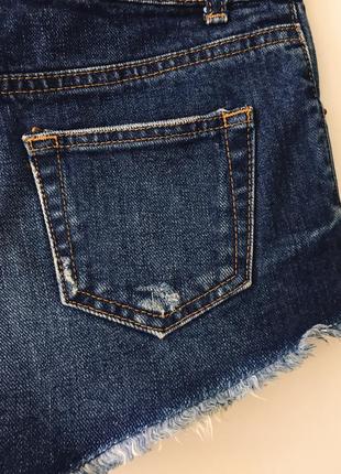 Джинсовые шорты синего цвета topshop moto джинсові шорти синього кольору6 фото