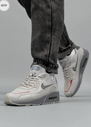 Крутые кроссовки nike air max 90 surplus яркие и классические серые6 фото