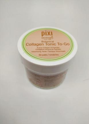 Омолоджувальні пади для обличчя pixi botanical collagen tonic to-go 60 pads