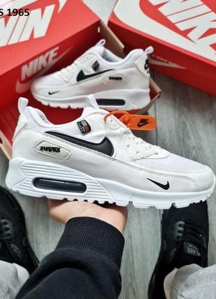 Кроссовки nike air max 90 sur plus классические и спортивные аир макс 90 белые с черным