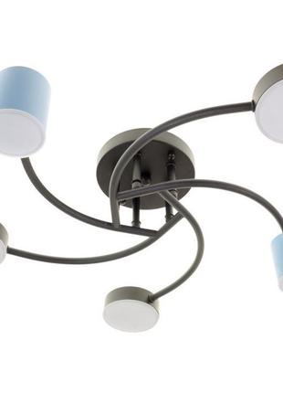 Стельова led люстра 36w c трьома режимами освітлення brille на п'ять плафонів 2700/4500/6500к ip20