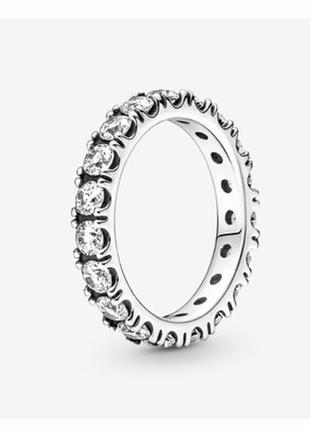 Срібна каблучка  срібло 925 проби s925 перстень кільце колечко рядок паве