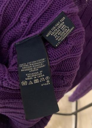 Женский свитер polo lauren sport оригинал фиолетовый джемпер вязаный6 фото