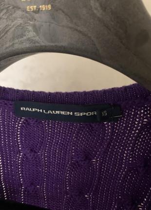 Женский свитер polo lauren sport оригинал фиолетовый джемпер вязаный4 фото