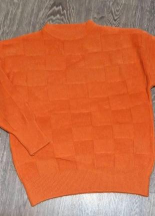 Стильний однотонний светр з теплого кашеміру 42-462 фото