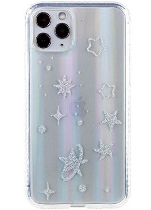 Tpu+glass чохол aurora space для apple iphone 11 pro (5.8") скло, зірки