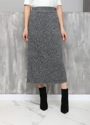 Спідниця меланж сірий текстиль 024028 - розмір