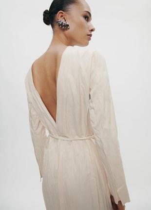 Платье zw collection с жатым эффектом и глубоким вырезом сзади3 фото