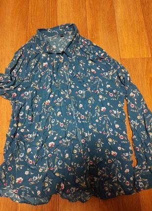 Рубашка в квітковий принт