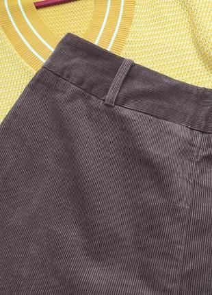 Базовая вельветовая юбка zara basic а-силуэт, прямая3 фото