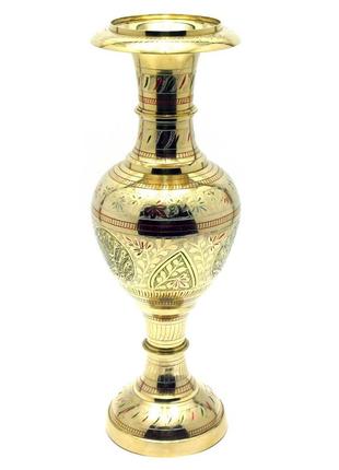 Ваза бронзовая цветная (36х11,5х11,5 см)