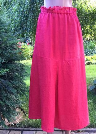 Волшебная льняная юбочка а силуэта. италия.