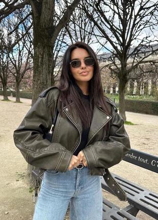 В наявності❗️оригінал❗️art.4341/826  невловима куртка, вінтаж косуха zara кожанка нова колекція4 фото