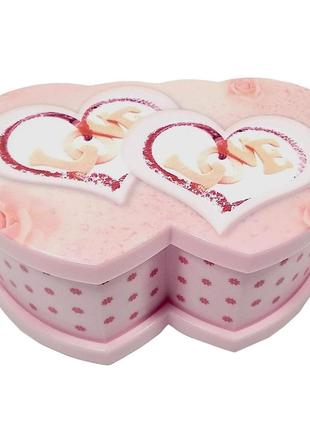 Скринька музична "сердечка" (16х10х6,5 см)