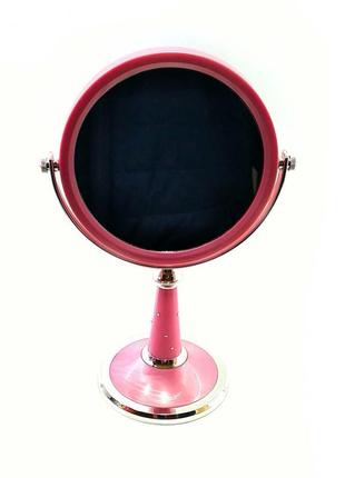 Зеркальце настольное розовое (28х18х11,5 см)