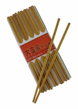 Палочки для еды бамбуковые (10 пар) (24х10х 1 см)1 фото