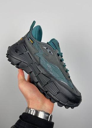 Крутейшие мужские кроссовки reebok zig kinetica 2.5 edge cordura grey hoops blue графитовые с бирюзовым