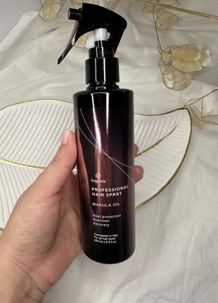 Термозащитный спрей для волос bogenia с маслом марулы.1 фото