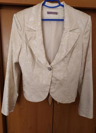 Шикарный нарядный летний стильный белый пиджак пиджачок жакет блейзер с узорами2 фото