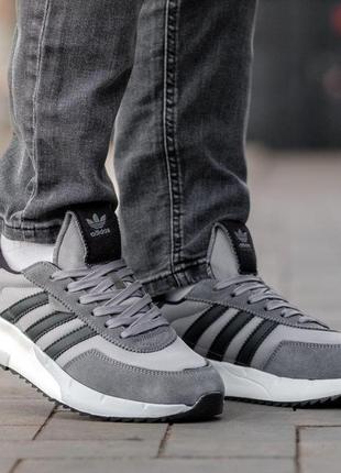 Adidas retropy f2 dark grey адідас ретропі ф2 темно сірі адіки кроссовки адидас ретропи4 фото