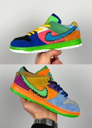 Яркие унисекс кроссовки nike sb dunk low x grateful dead bears multicolour цветные 36-45 р