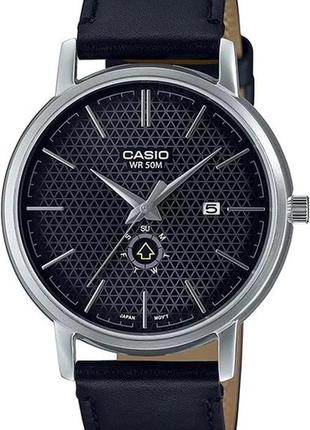 Мужские часы casio mtp-b125l-1avef, черный с серебристым