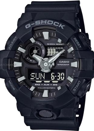 Мужские часы casio g-shock ga-700-1ber, черный цвет