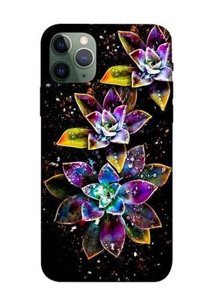 Чехол itsprint flowers on black для apple iphone 11 pro (5.8")