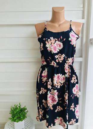 Красивый летний брендовый вискозный сарафан платье в цветочный принт 🌸1 фото