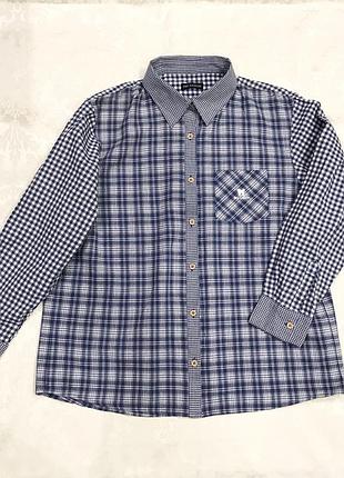 Хлопковая женская рубашка в клетку / в идеале