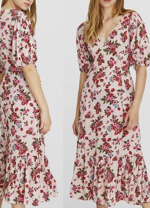 Распродажа платье stradivarius миди/макси asos с цветочным принтом10 фото